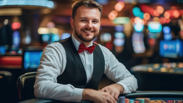 Tampilan Live Casino dan Sports Betting omotogel yang bisa diakses dari ponsel maupun desktop